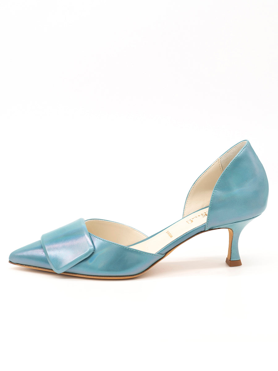 Something Bleu Women s Sloane d Orsay Kitten Heel in Illusion Blue